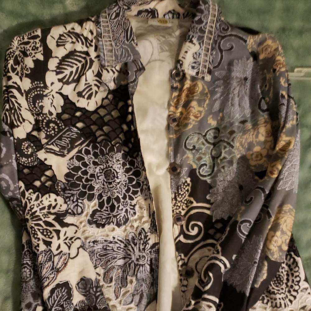 Sandy Starkman Floral Patterned Women's Jacket